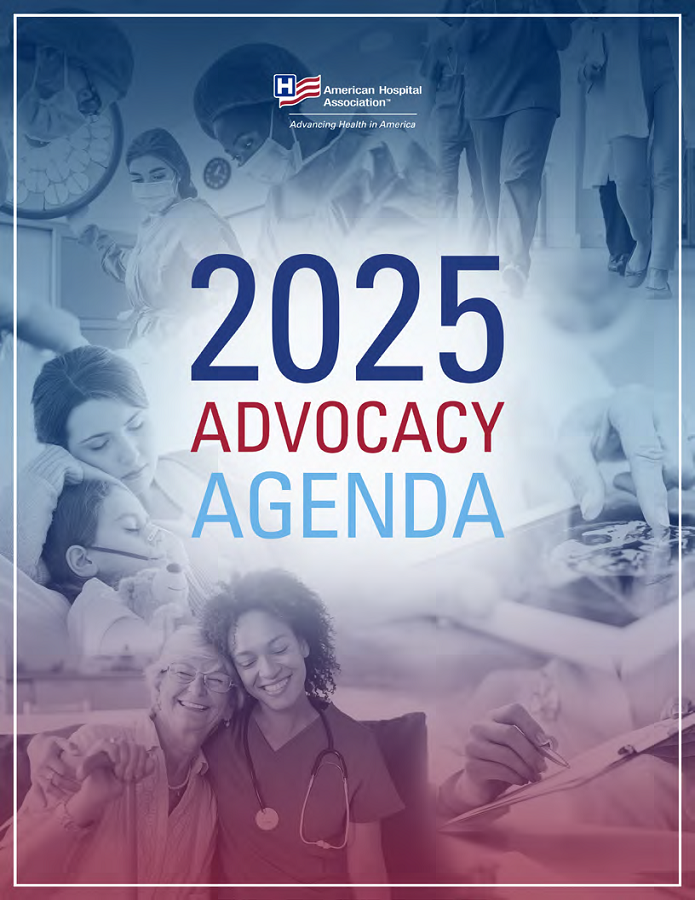 American Hospital Association 2025 Advocacy Agenda cover.