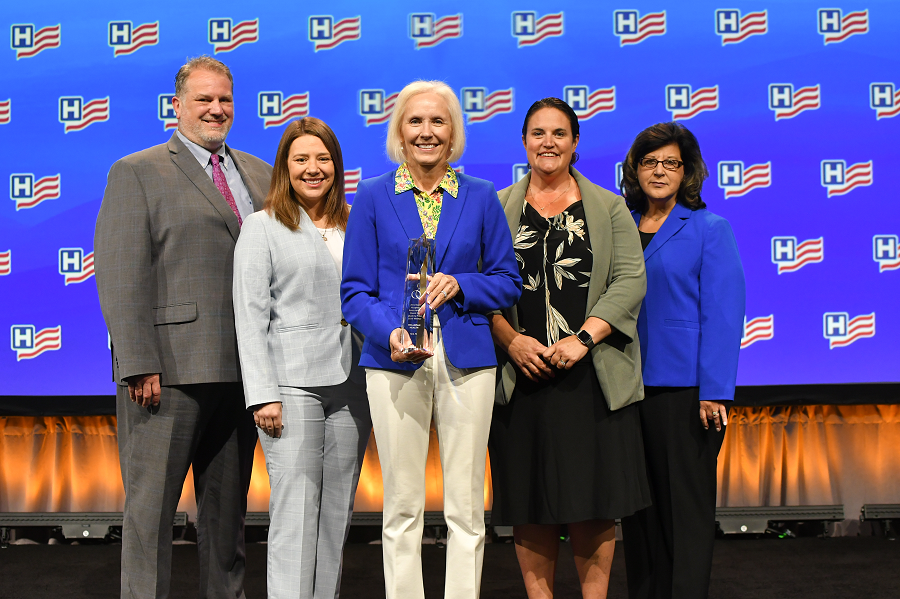 2024 Quest for Quality Prize Winner Wellspan Health. Staff from Wellspan Health accept the 2024 Quest for Quality Prize at the 2024 AHA Leadership Summit.